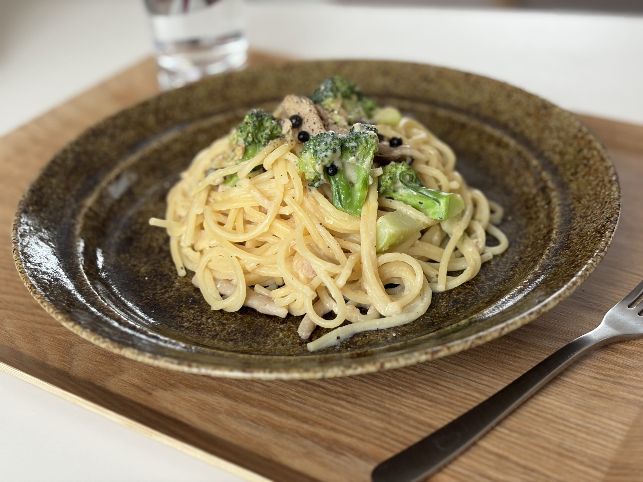 ワンパンで作るクリームパスタ